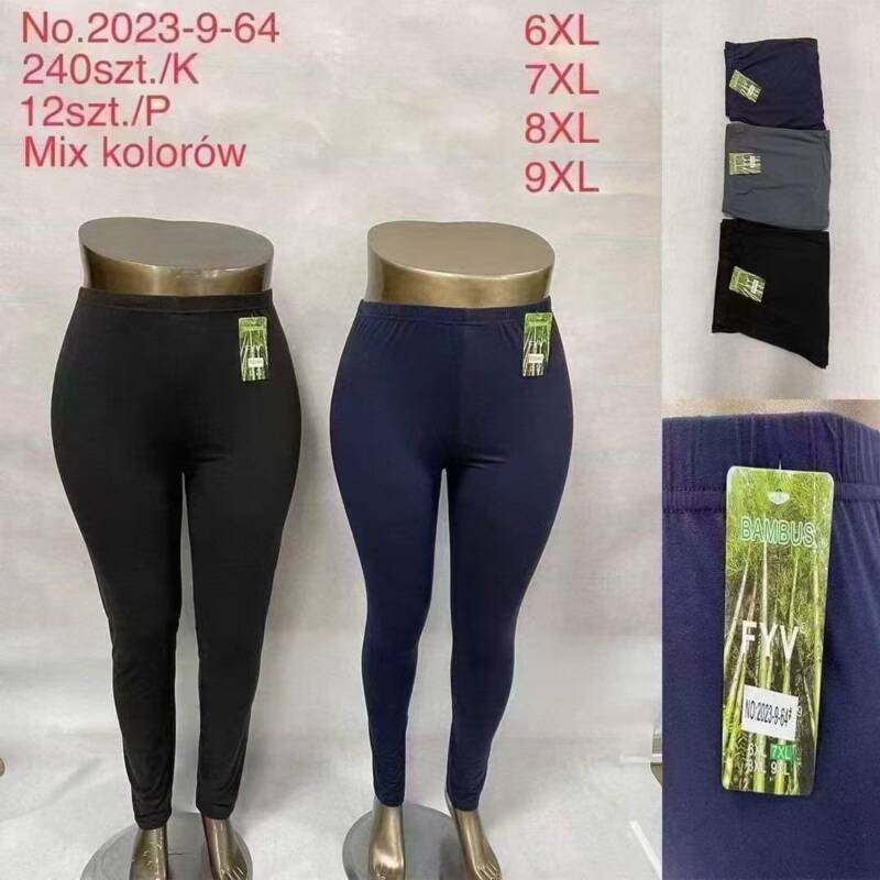 Leginsy damskie Roz 6XL-9XL, Mix kolor Paczka 12 szt
